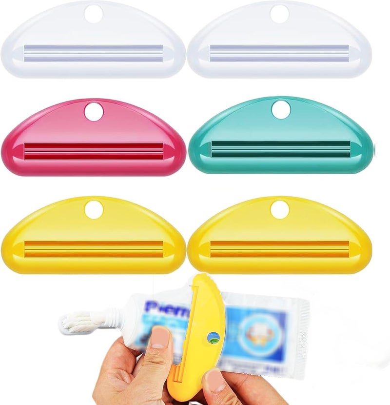 MERAO Toothpaste Squeezer,6Pcs Toothpaste Tube Squeezer Toothpaste Dispenser for Bathroom - Image 1